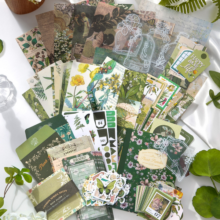 Nature Journal Sticker Box Nature Impression Floral Material Gift Set