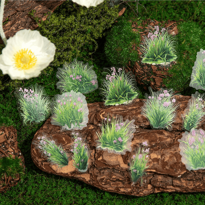 Nature PET Stickers Natural Growth Greenery Grass Scenery Journal Use