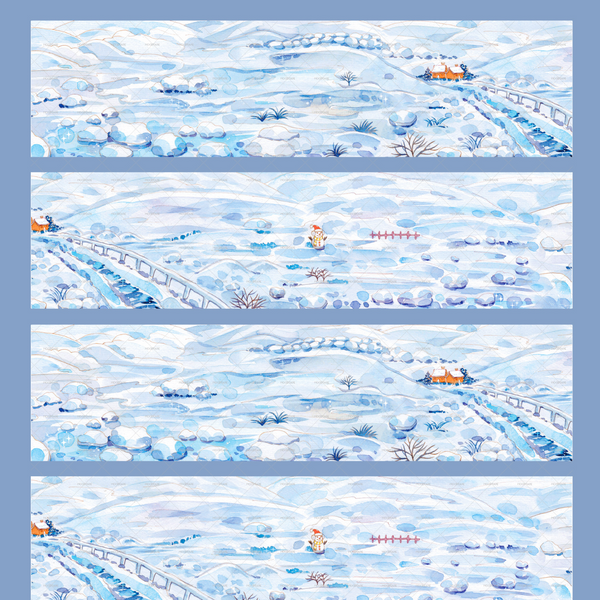 Nature PET Tape Frozen Trail Journal