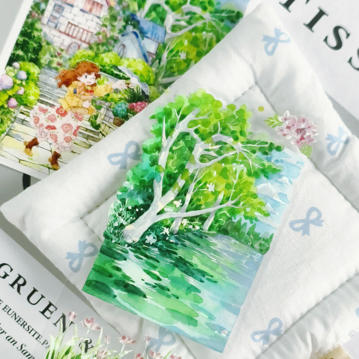 Nature PET Tape Morning Dew Pine Shadow Garden Scenery