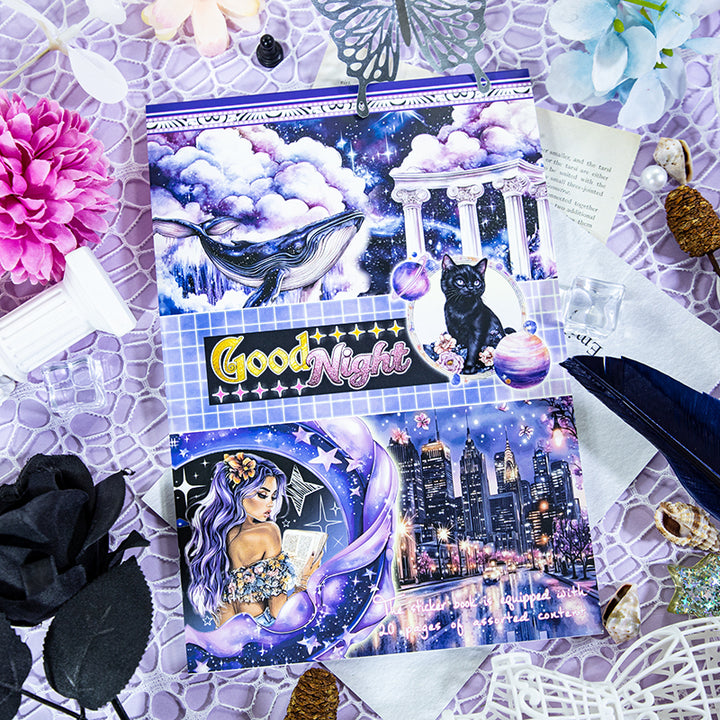Nightfall Sticker Book Handcrafted for Journaling Lovers