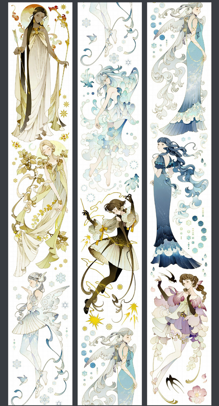 Nymph PET Tape Magical Girl Collage For Journal