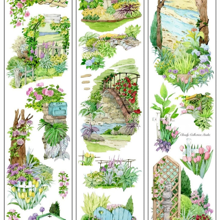 Rose Garden Memory Walk PET Tape - Desk Cosmos