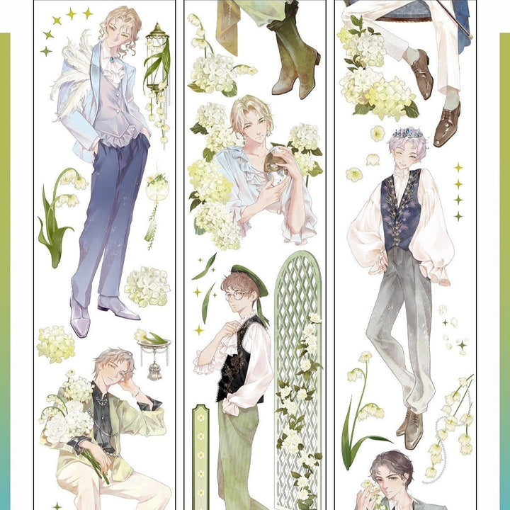 Elegant Floral Gentleman PET Tape - Desk Cosmos