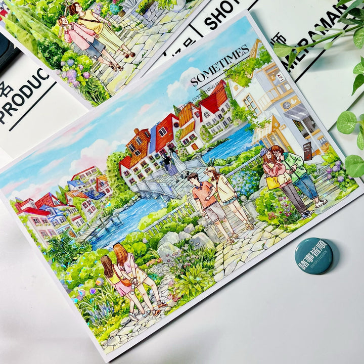 Ocean PET Tape Azure Coast For Collage and Scrapbooking