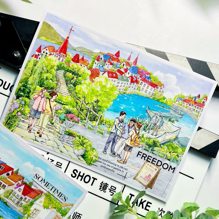Ocean PET Tape Azure Coast Travel Journal DIY Craft