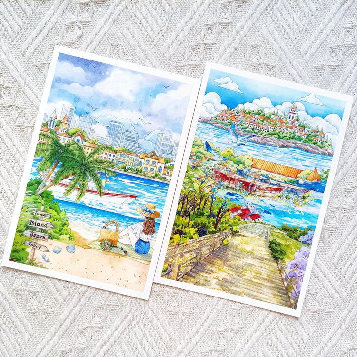 Ocean PET Tape Midsummer Tide Scenery Journal Supplies