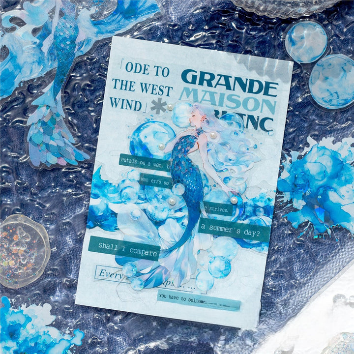 Ocean Stickers Blue Sea Characters Fantasy Theme