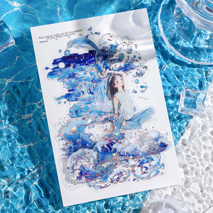 Ocean Stickers Boundless Water PET Stickers for Journaling