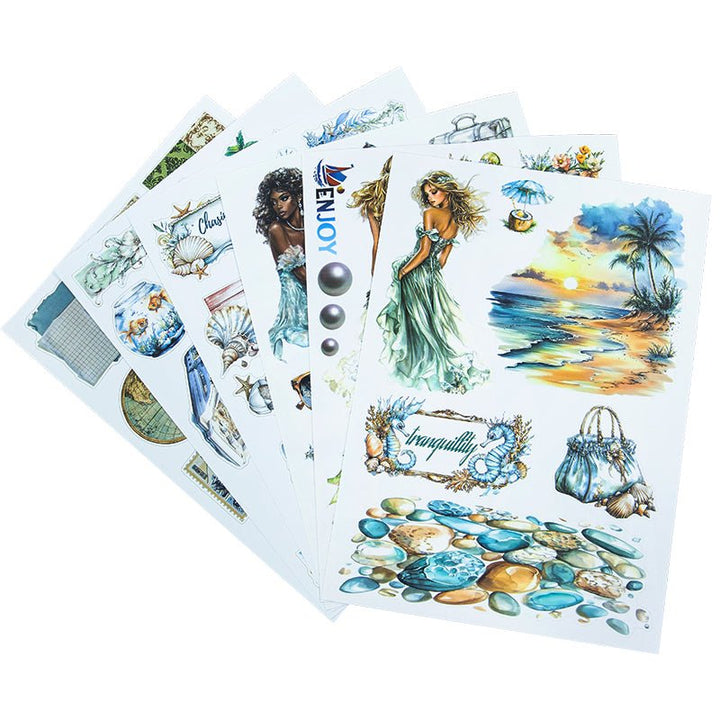 Ocean Stickers Cool Shallow Sea Book DIY Decorative Use