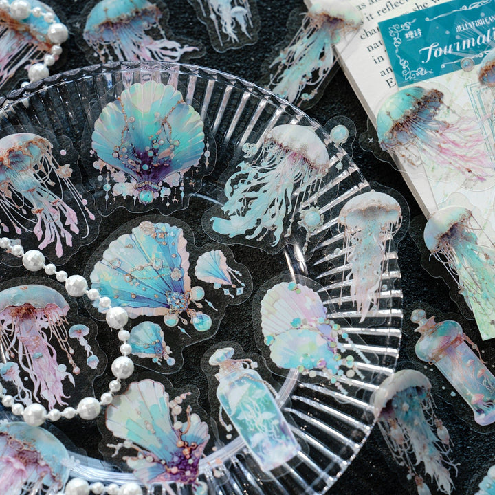 Ocean Stickers Jellyfish Fantasy Map Aesthetic Scrapbook Supply