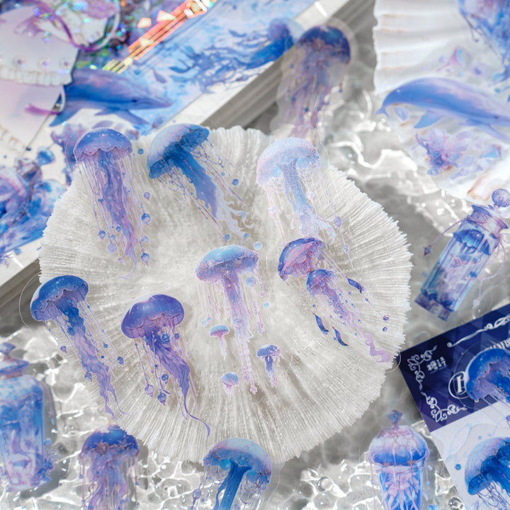Ocean Stickers Jellyfish Fantasy Map Dreamy Sea PET Stickers
