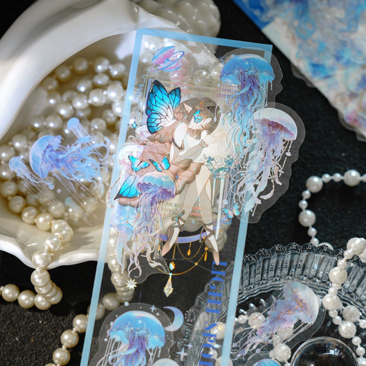 Ocean Stickers Jellyfish Fantasy Map PET Jellyfish Theme