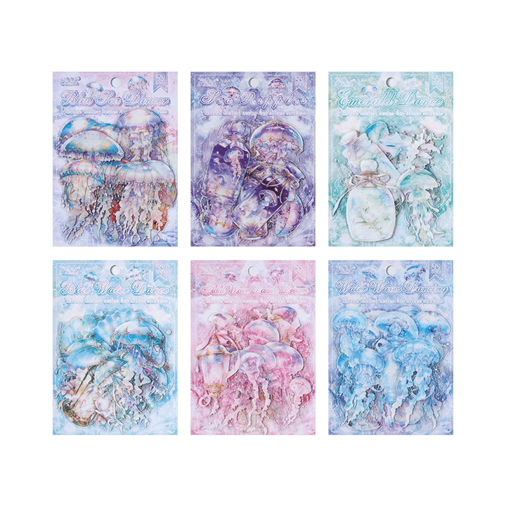 Ocean Waltz Series PET Stickers Ocean Theme Collage Supplies