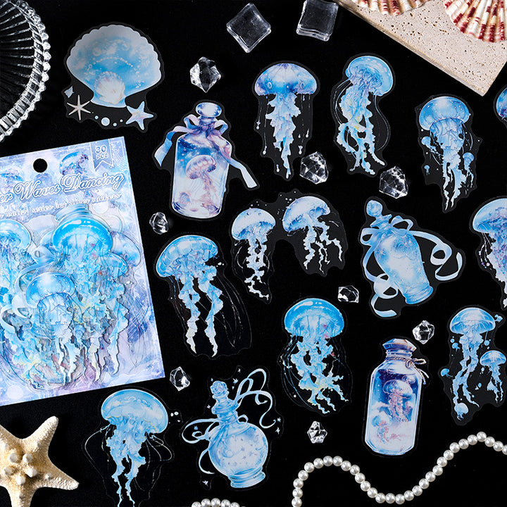 Ocean Waltz Series PET Stickers Oceanic Theme Journal Art