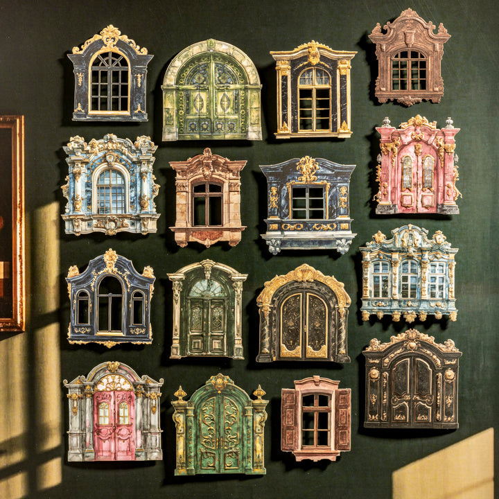 Old Doors and Windows Cutout Stickers Dreamy Gate Designs