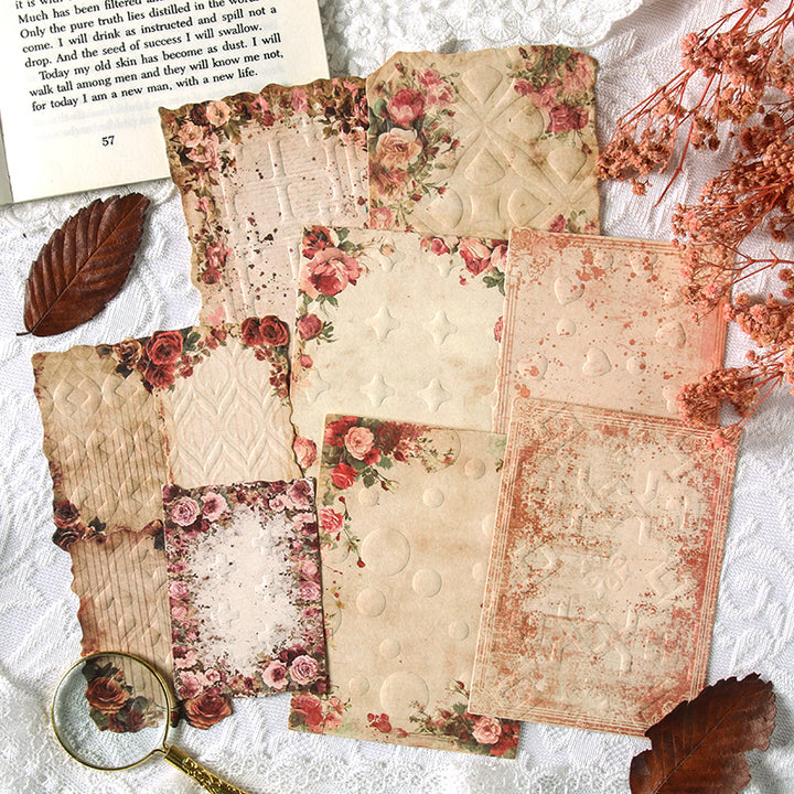 Old Dreams Of The Past Botanical Design Craft Paper Embossed Texture