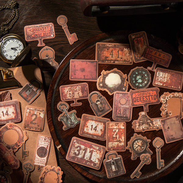 Old Erosion PET Stickers for Artistic Projects