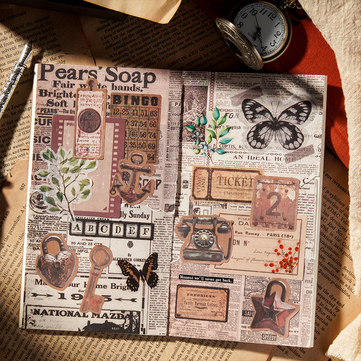 Old Erosion PET Stickers for Scrapbook Lovers