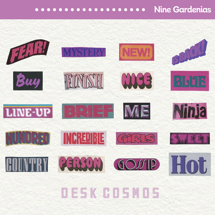 Old Island Dictionaries Series Retro Letter Stickers for Decoration