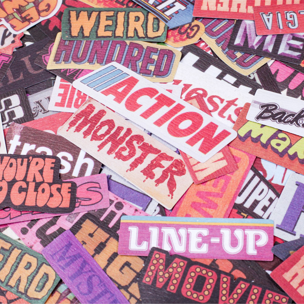 Old Island Dictionaries Series Retro Lettering Text Stickers for Scrapbook