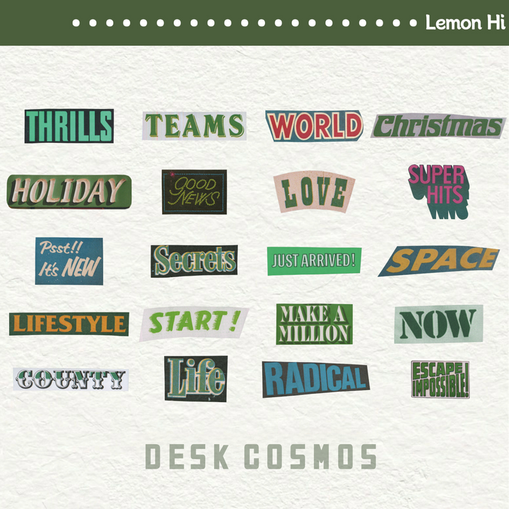 Old Island Dictionaries Series Vintage Lettering Washi Stickers