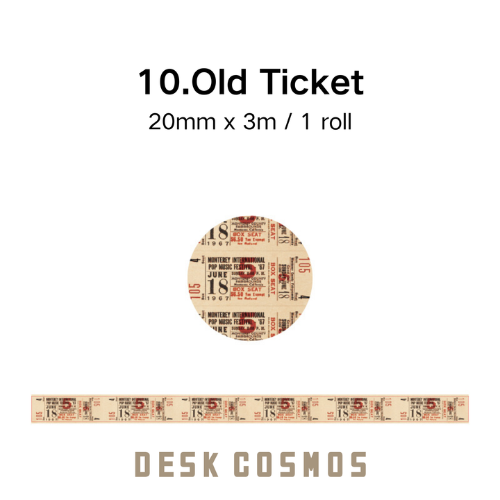 Old Ticket Washi Tape