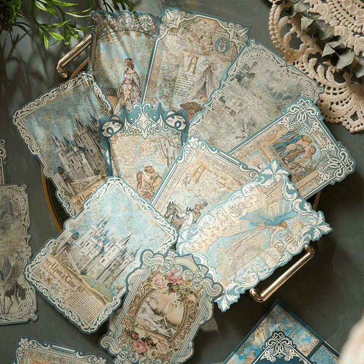 Once upon a time Retro Scrapbook Paper Nature Theme Artistic Design