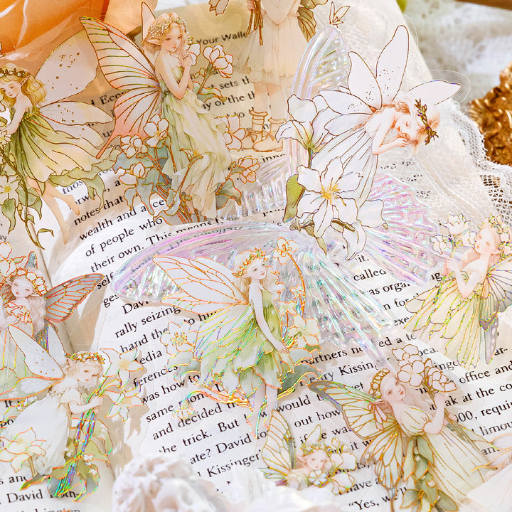 Original Flower Fairy Foil Stickers with Fantasy Floral Design Main Image