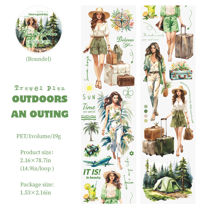 Outdoor Outing Tape Backpack and Sunglasses Scene