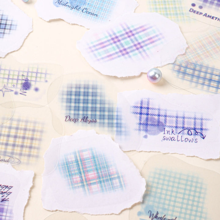 PET Grid Stickers Grid Chromatography Series for Scrapbook Lovers