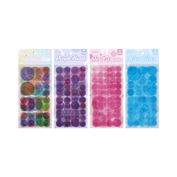 PET Stickers Dot Party Series Colorful White background