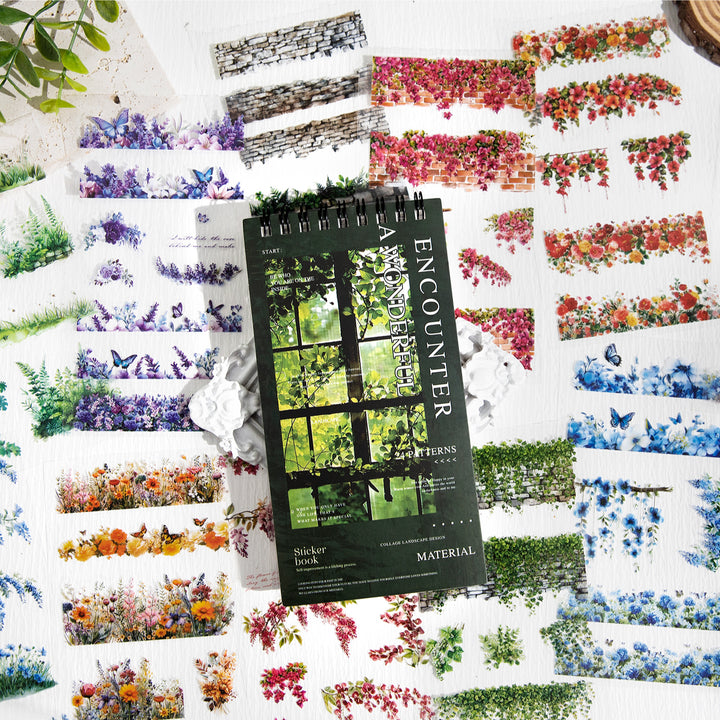PET Stickers Wall Wrapped Greens plant aesthetic journal stickers