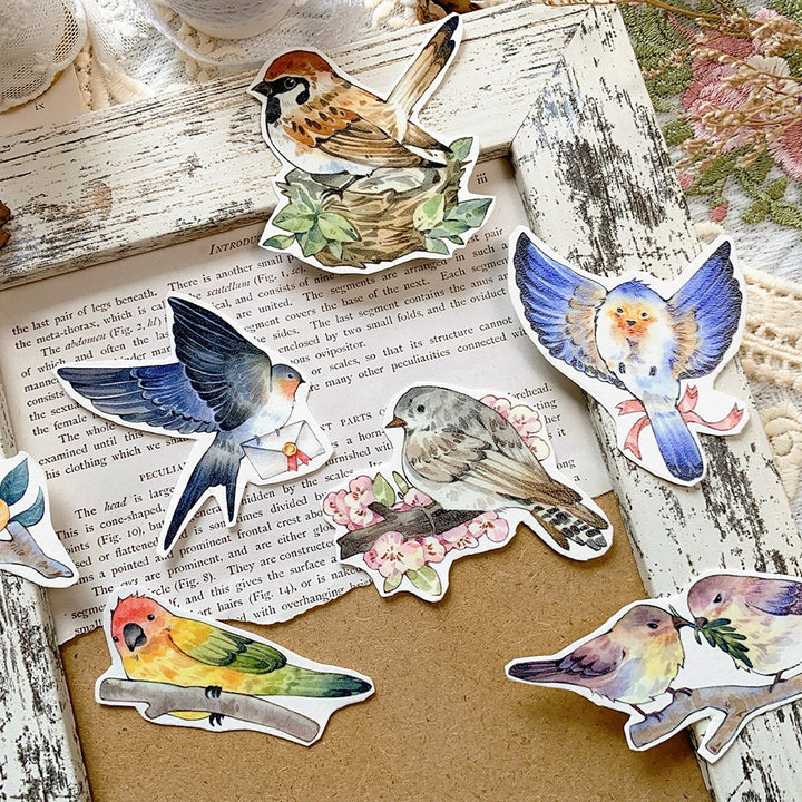 PET Tape Bird Stickers Little Birds DIY Aesthetic