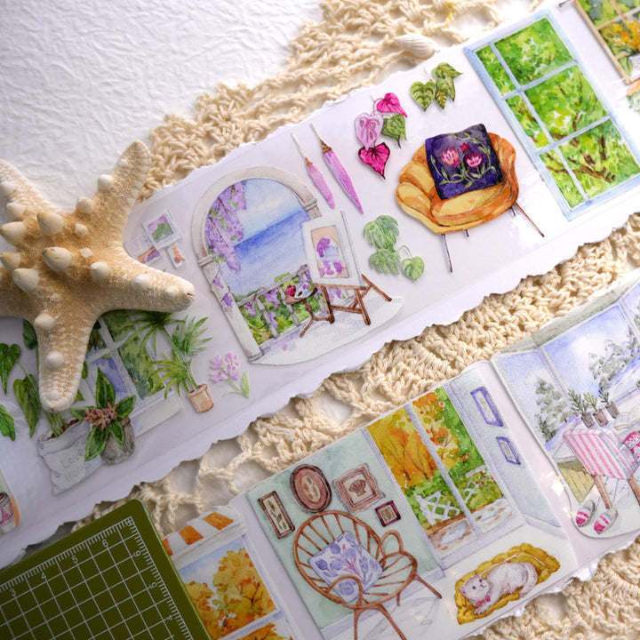 PET Tape Corner Of Home Daily Life Scrapbook Sticker