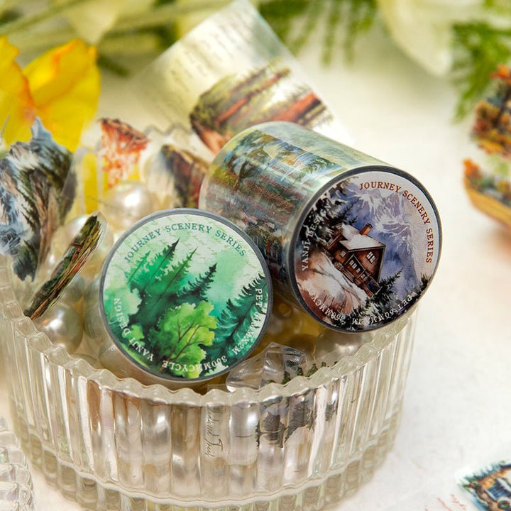 PET Tape The Scenery of the Journey for Travel Scrapbook Lovers