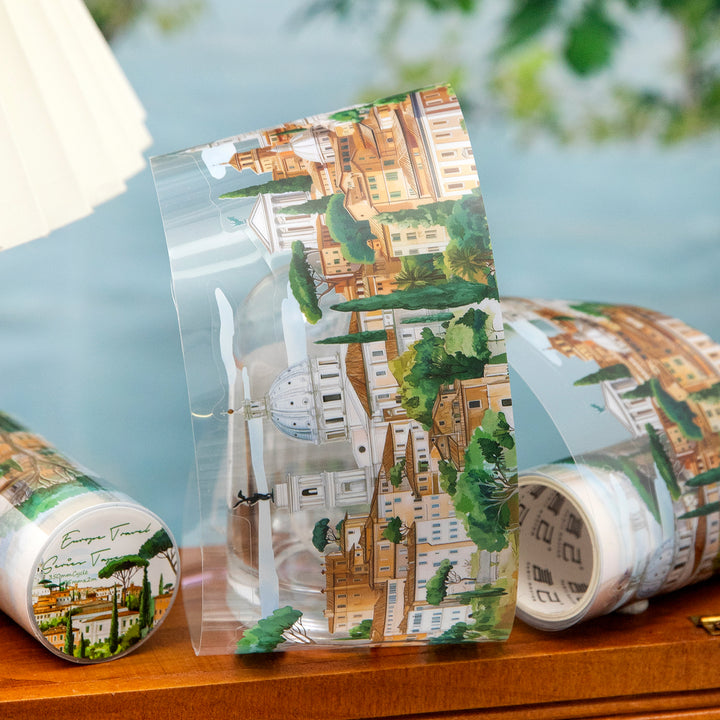PET Tape for Scrapbook Decoration from Travel around Europe series