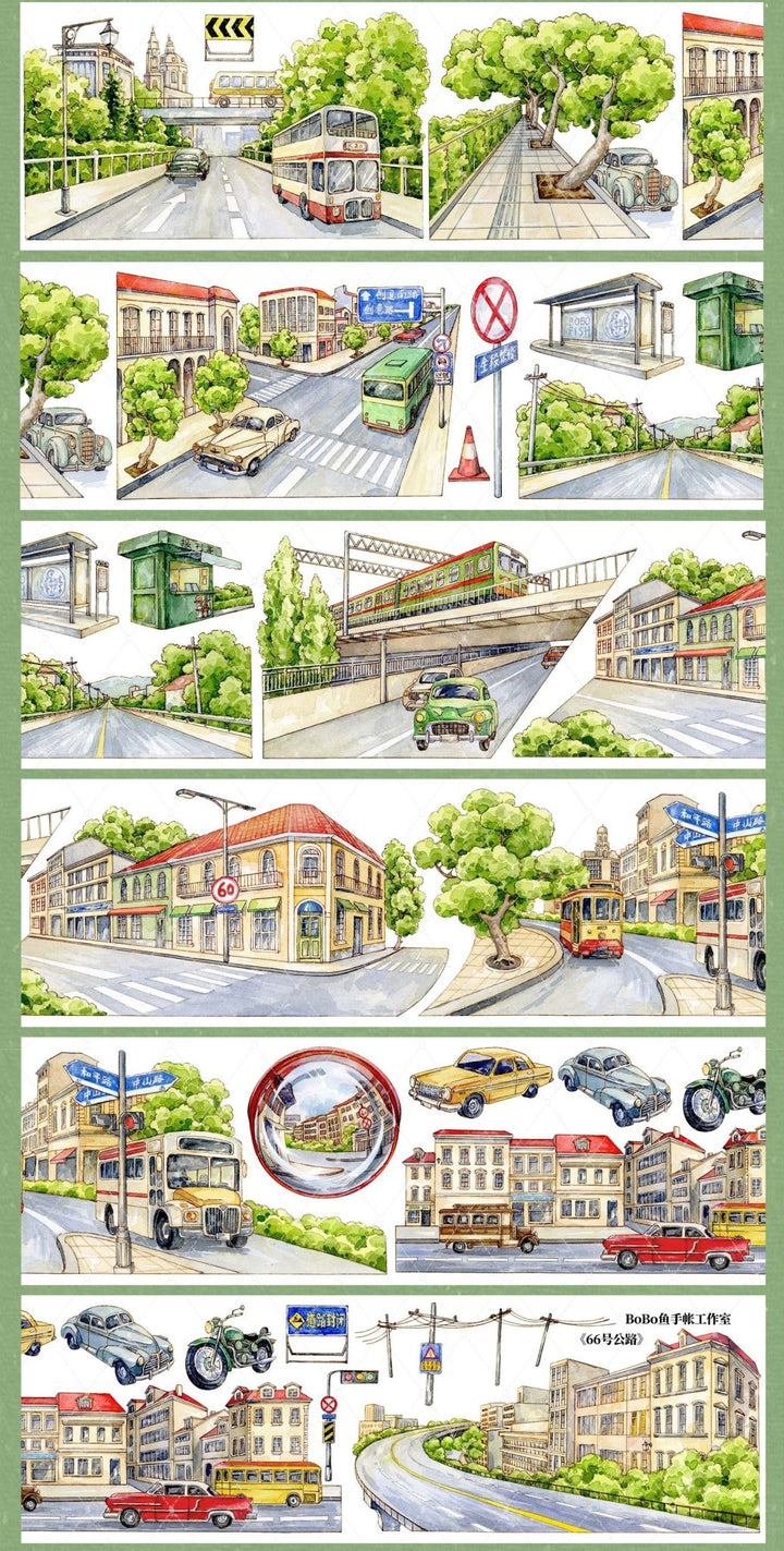 PET Tapes Scenic Creation Highway 66 Journal Travel Journal Tape