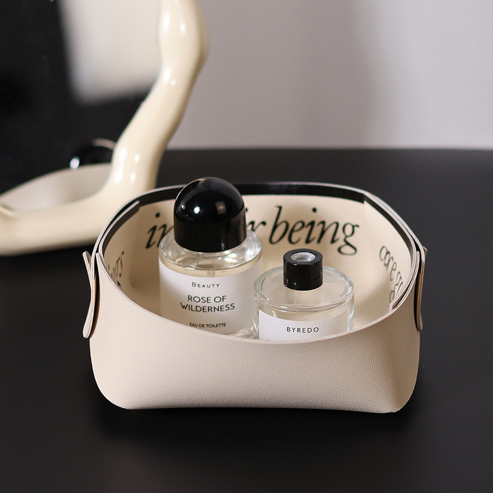 PU Leather Storage Basket for Fashion and Daily Life Minimalist and Functional