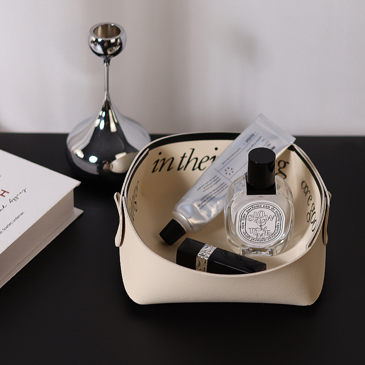 PU Leather Storage Basket for Fashion and Daily Life Soft and Versatile