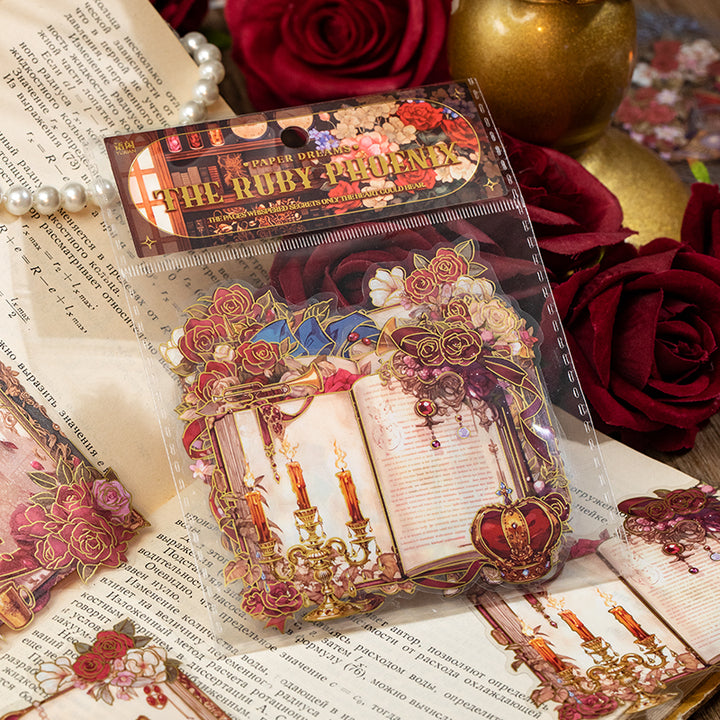 Paper Dream Cloud Book Gothic Stickers Gold Foil Retro Style
