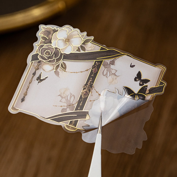 Paper Dream Cloud Book Gothic Stickers Gold Foil Retro for DIY Crafting