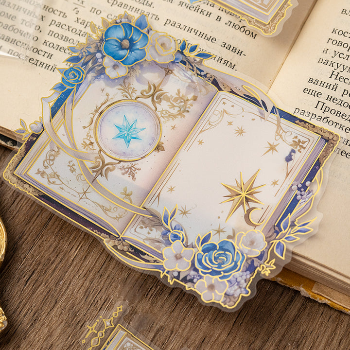 Paper Dream Cloud Book Gothic Stickers Retro Gold Foil Design