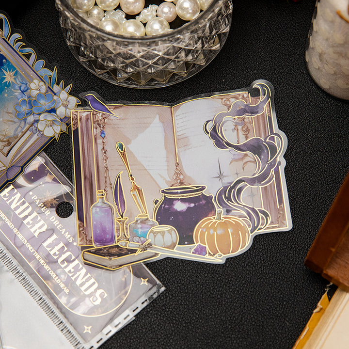 Paper Dream Cloud Book Gothic Stickers Retro Magic for Scrapbook