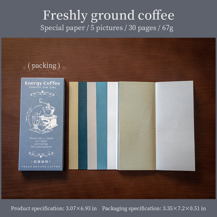 Paper cafe Freshly Ground Coffee Planner Retro Embossed Coffee Journal