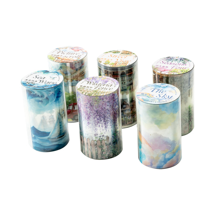 Parallel Scenery PET Tapes Floral Sky Countryside Tape