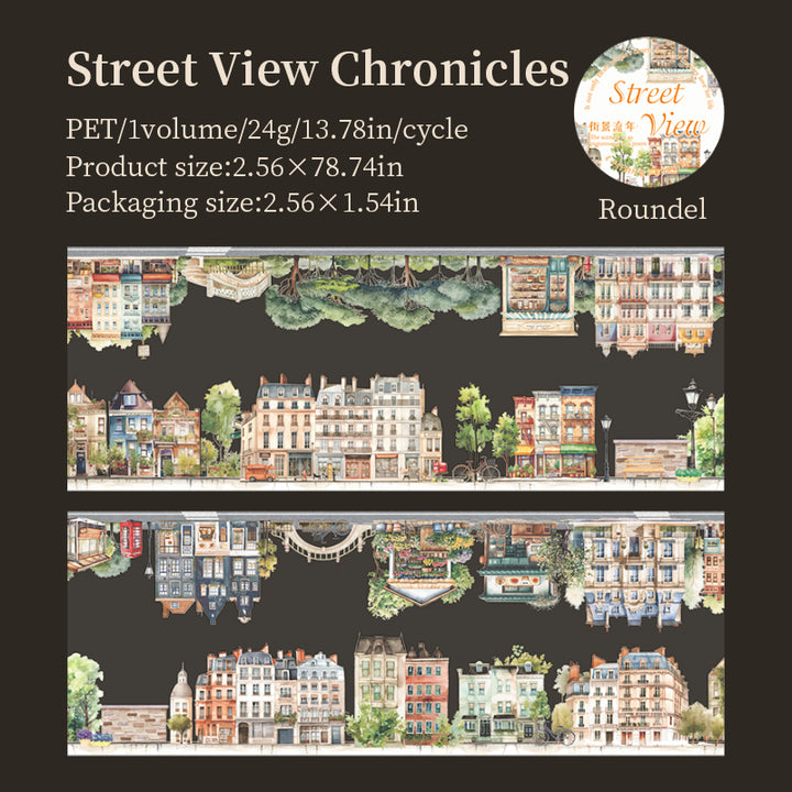 Parallel Scenery Street View Chronicles PET Tape Urban Cityscape