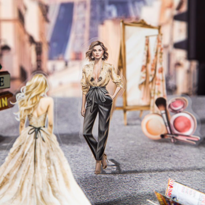 Paris Salon Character Stickers Fashion Theme