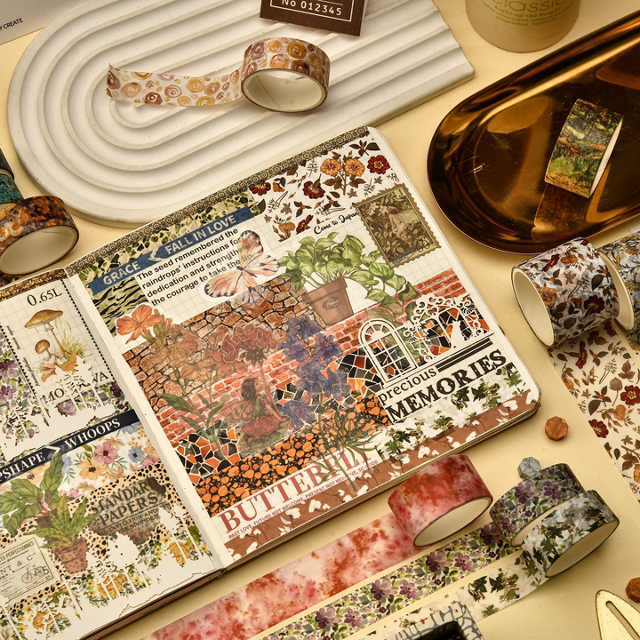 Past Chronicles Decorative Washi Tape Retro Watercolor DIY