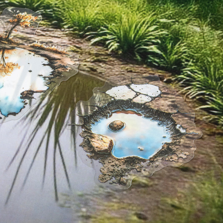 Path of Puddles Stickers Scenery Natural Beautiful Design